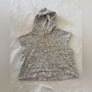 Wonderly Speckled Gray Sleeveless Hoodie